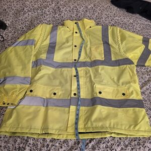 High-Visibility Yellow and Gray Men's Jacket